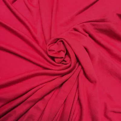 Single Knit Flat Jersey Fabric Cherry Red 1 Yd X 51' Wide' Cotton Blend • $7.98