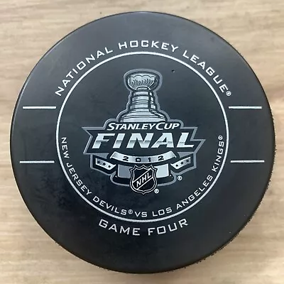 NJ DEVILS Vs LA KINGS 2012 STANLEY CUP FINALS NHL OFFICIAL HOCKEY PUCK GAME FOUR • $15.99