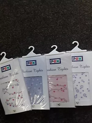 £10 • Buy Sale Bnip 4 Pairs Girls Assorted Pex Opaque Tights Size 5-7 Years