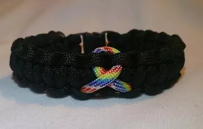 £5.99 • Buy Autism Awareness Handmade Paracord Bracelet