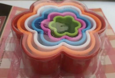 £7.90 • Buy 6pcs Cookie Cutter Cutter Set Plastic Biscuit Cutters Flower Shapes Multi