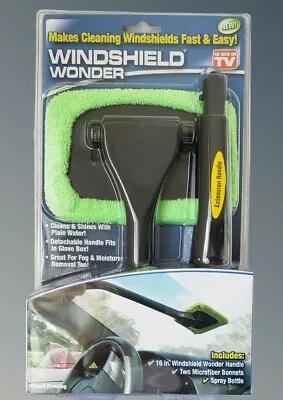 Telebrands Windshield Wonder Microfiber Long Handled Cleaning Tool • $14.99