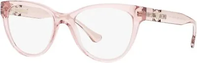 VERSACE VE3304 5339 53mm Transparent Pink CatEye Eyeglasses • $170.95