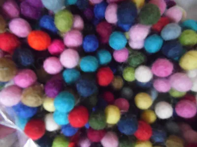 Wool Felt Balls1cmPacks Of 50 Mixed Colours  Free Post • £4.99