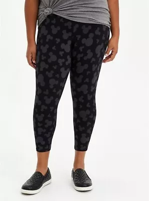 Torrid Disney Mickey Mouse Black Crop Leggings NWT New 6X • $39.49