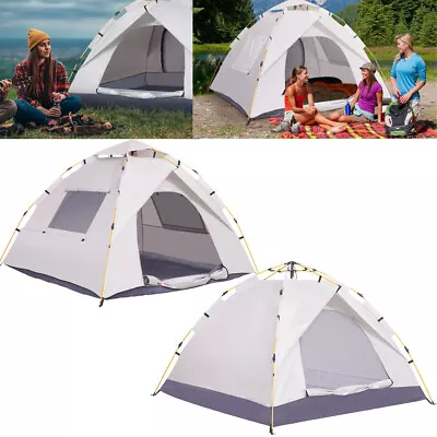 2-4 Man Person Camping Tent Oxford Cloth Waterproof Room Outdoor Hiking Tent • $54.99