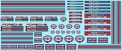 MARTINI RACING 1/43 1/32 1/24 1/18 Water Slide Decal Scalextric Decal • £5.14