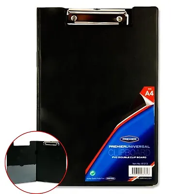 A4 Clipboard Fold Over File Folder Metal Clip Exam Writing Paper Holder Board UK • £5.84