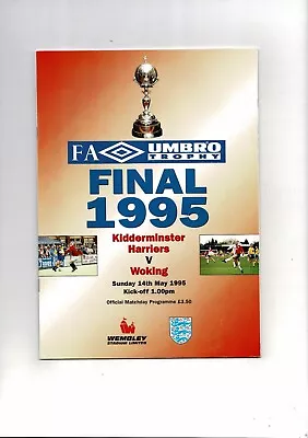 1995 Kidderminster V Woking FA Trophy Final Football Programme + Press Cutting • £4.50