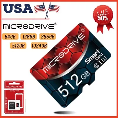 Ultra Microsd Memory Card 128GB 256GB 512GB 1TB Micro SD Card SD TF Flash Card- • $10.99