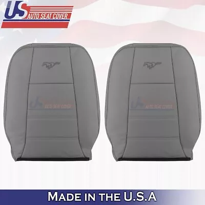 1999-2004 FOR Ford Mustang V6 Front Driver & Passenger Tops Leather Cover Gray • $322.04