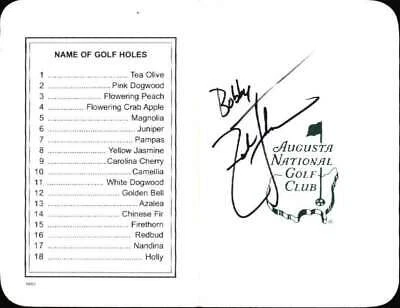 $99.95 • Buy Zach Johnson Authentic Signed PGA Masters Scorecard W/Cert Autographed A0001