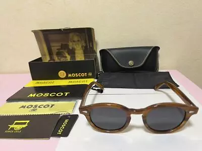 MOSCOT LEMTOSH New Color BLONDE  Lens Gray 44 24 140 With Case From Japan F/S • $117.89