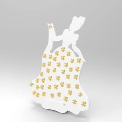 Princess Queen Shape Earrings Jewellery Holder Display Stand White Acrylic • £4.99