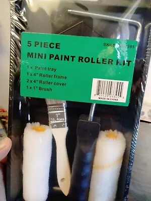 5 Piece Mini Paint Brush Kit Includes 4  Frame & Roller Covers 1  Brush & Tray • $8