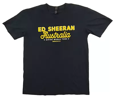 ED Sheeran Staple Australia Shirt Unisex M Divide World Tour MMXVIII Black Top • $32.95