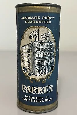 Vintage Spice Tin Parkes Black Pepper Philadelphia Blue Full L.H. Parke Co. • $9.99