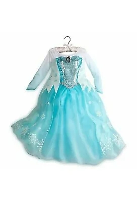 NWT Disney Store Frozen Elsa Snowflake Cameo Costume Dress 7/8 Gown  • $40