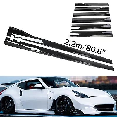 86.6'' /Gloss Black Side Skirts Extention Body Kit For Nissan 200SX S15 240SX • $69.99
