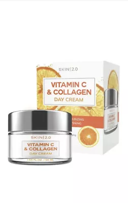 SKIN 2.0 Vitamin C & Collagen Day Cream For Face Brand New In Box Sealed • $15.29