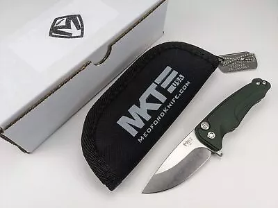 Medford Knife - Smooth Criminal - Button Lock - Green Handle - S45VN Steel - USA • $51