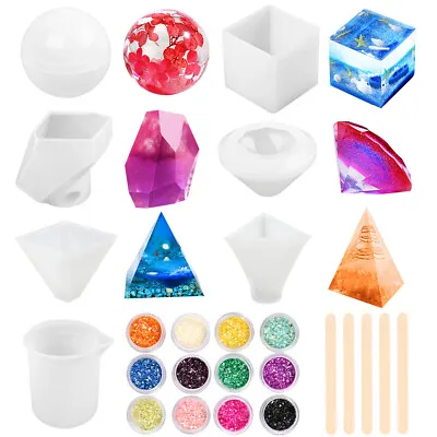 Silicone Resin Mold Soap Candles Mould DIY Making Casting Epoxy Craft Tool • $10.99