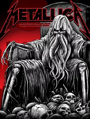 Metallica Poster 3/2/2019 Lubbock TX Signed & Numbered #/60 Artist Edtion • $625