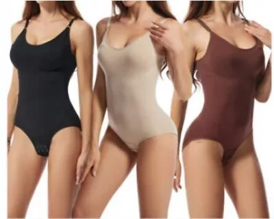 Women's Slimming Bodysuit Body Shaper Seamless Firm Tummy Control Shapewear • £4.58