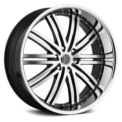26 Inch 26x10 2CRAVE BK No11 Black Chrome Lip Wheels Rims 5x120 +15 • $2990.43