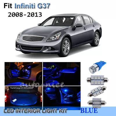 For 2008-2013 Infiniti G37 Premium Blue LED Interior Lights Kit 10 Pieces • $11.23