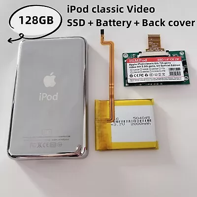 128GB 1.8  CE SSD Back Cover Battery Replace MK1634GAL For IPod Classic Video • $79.99