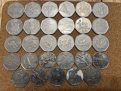 London 2012 Olympic 50p Coin Full Set - 29 Coins  • £40