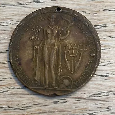 1919 June Great War Commemorative  Peace Proclaimed Medal • £14.95