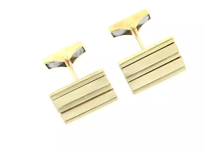 Fred Paris Mecan 18K Gold Vintage Cuff Links Reduced To Clear • $1250