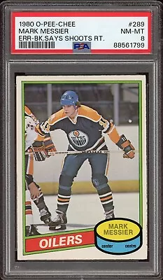 1980-81 O-Pee-Chee OPC #289 Mark Messier Rookie Card RC PSA NM-MT 8 Oilers GH01 • $392.56