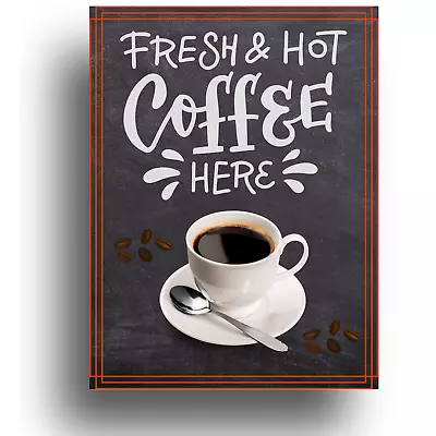 Coffee Sign Cafe Kitchen Wall Plaque Chalk Hot Retro Drink Decor House Shop Home • £5.99