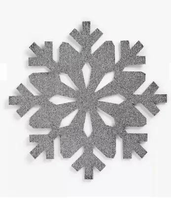 4 X JOHN LEWIS Christmas Silver Sparkly Snowflake Placemats Tableware New • £14.99