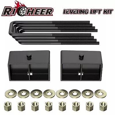 3  Rear Block U Bolt Leveling Lift Kit 1999-2019 Chevy Silverado GMC Sierra 1500 • $46.99