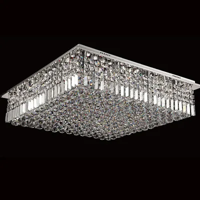 Ceiling Lamp Modern Flush Mount LED K9 Crystal Chandelier Pendant Light Fixtures • $180