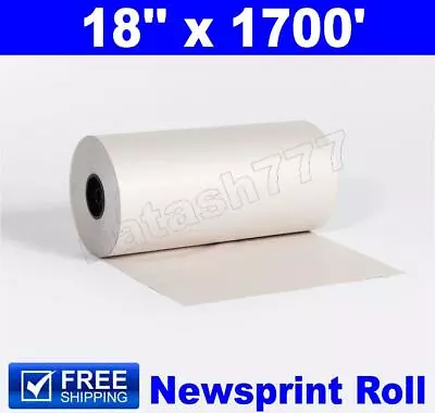 18  X 1700` 30# Newsprint Shipping Wrapping Stuffing Packaging Paper Roll  • $49.95