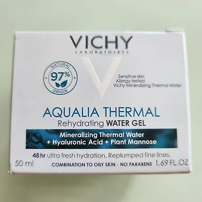 VICHY AQUALIA THERMAL Rehydrating Mineralizing WATER GEL 1.69oz Exp: 2/2025 NEW • $19