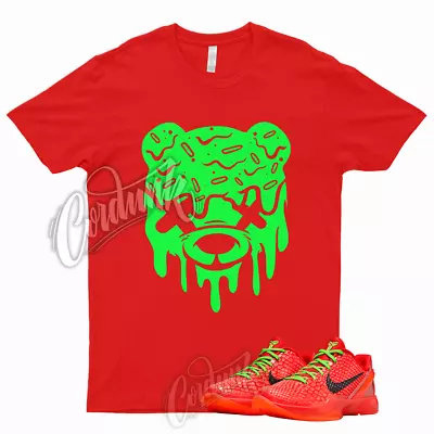 DRIPPY Shirt To Match 6 Christmas Bright Crimson Red Electric Green Neon Reverse • $26.99