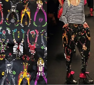 Vintage Betsey Johnson Y2K Paper Dolls Tattoo Fabric By The Yard Top Dress Pants • £28.94