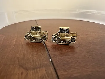 Vintage FORD 50th Anniversary Gold Tone Cufflinks • $34.75