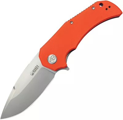 Kubey Bravo One Linerlock Orange G10 Folding AUS-10 Drop Point Pocket Knife 319B • $48