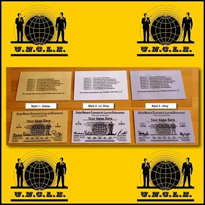 The Man From U.N.C.L.E. Personalized ID Card Replicas  Pick 1 Card From 3 Styles • $10