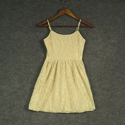 Xai  Dress Womens Small Cream Color Sleeveless Round Neck A Line Dress • $5.99