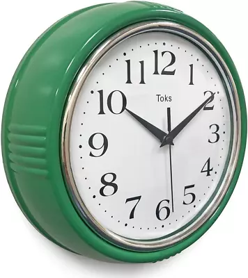 Retro Wall Clock 9.5 Inch Vintage Design Silent Non-Ticking Quartz Movement B • $22.88