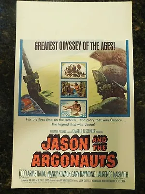 JASON AND THE ARGONAUTS Original 1963 Window Card 14  X 22  C8 Very Fine • £380.71