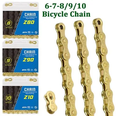 6/7/8/9/10 Speed MTB Bicycle Chain Mountain Bike Chains Road Cycling Part AU • $18.07